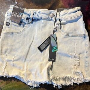 Derek Heart Light Blue High Rise Skort